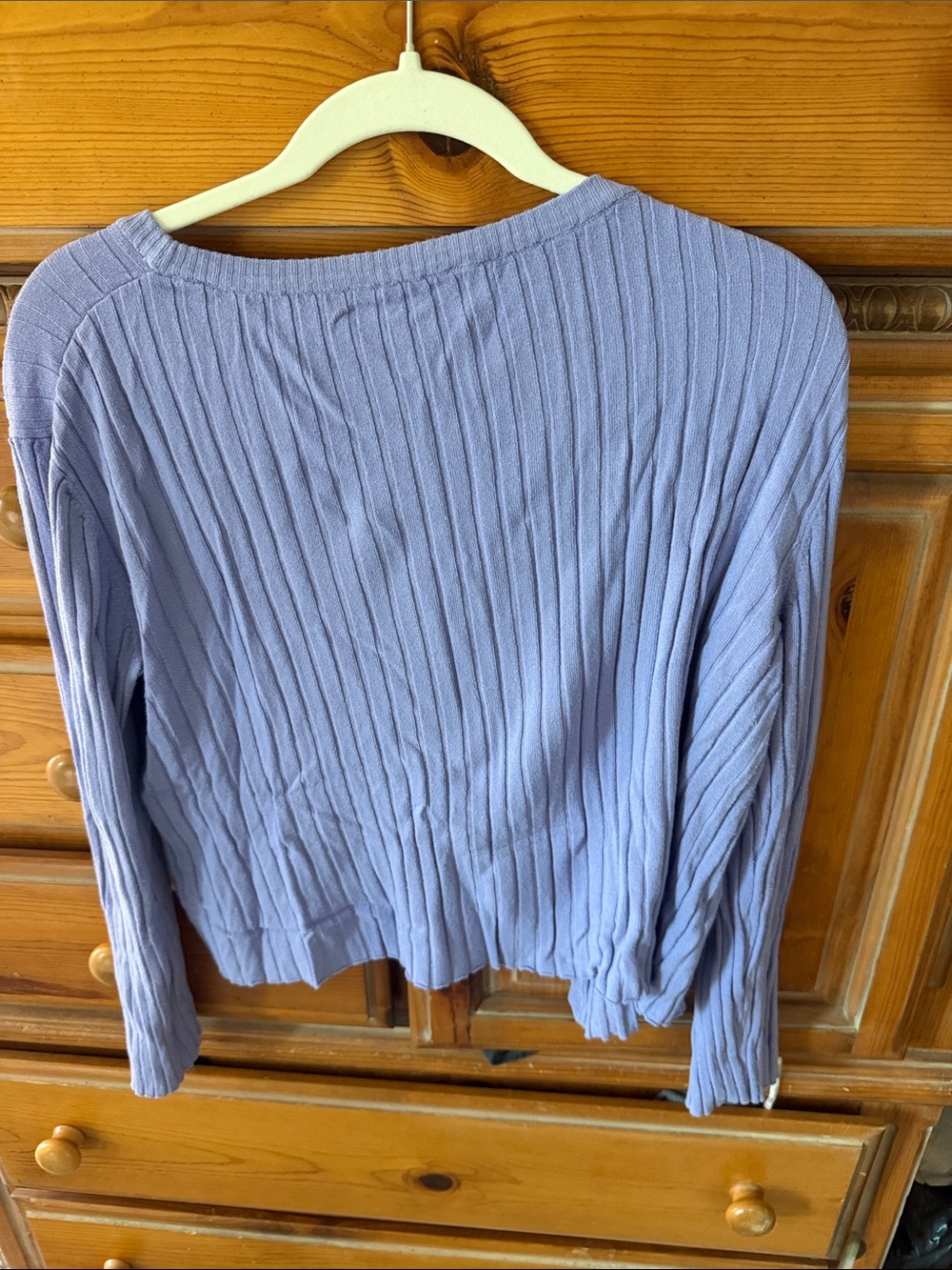 ODDY Lavender Ribbed Button-Front Cardigan - Picture 2 of 2